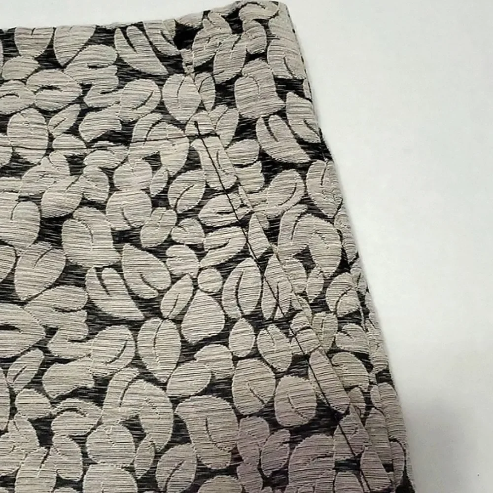 J. Crew Grayish Leaves Botanical Casual Career Pencil Mini Skirt 8